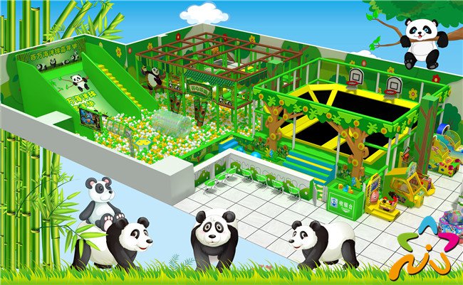 熊猫主题儿童乐园淘气堡（200平方）2