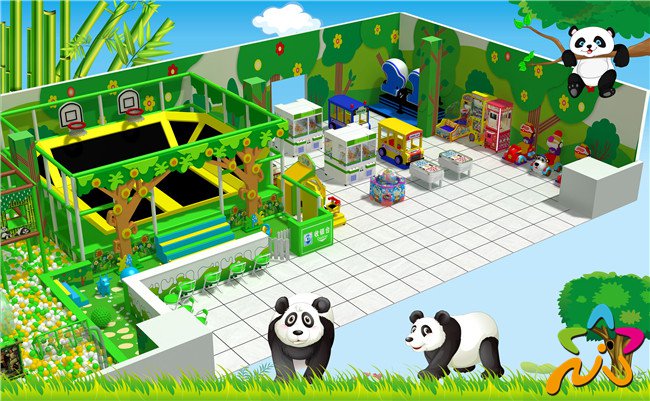 熊猫主题儿童乐园淘气堡（200平方）3