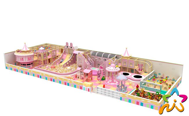 粉色主题儿童淘气堡（300平方）