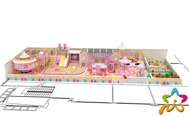 粉色主题儿童淘气堡（300平方）2